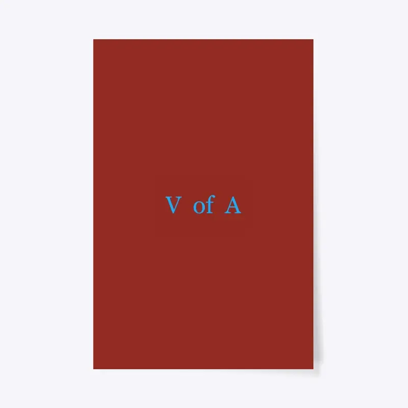 V of A Blue on Red Custom Poster