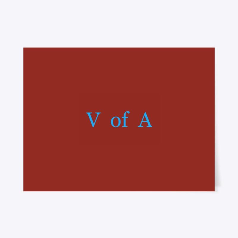 V of A Blue on Red Custom Poster